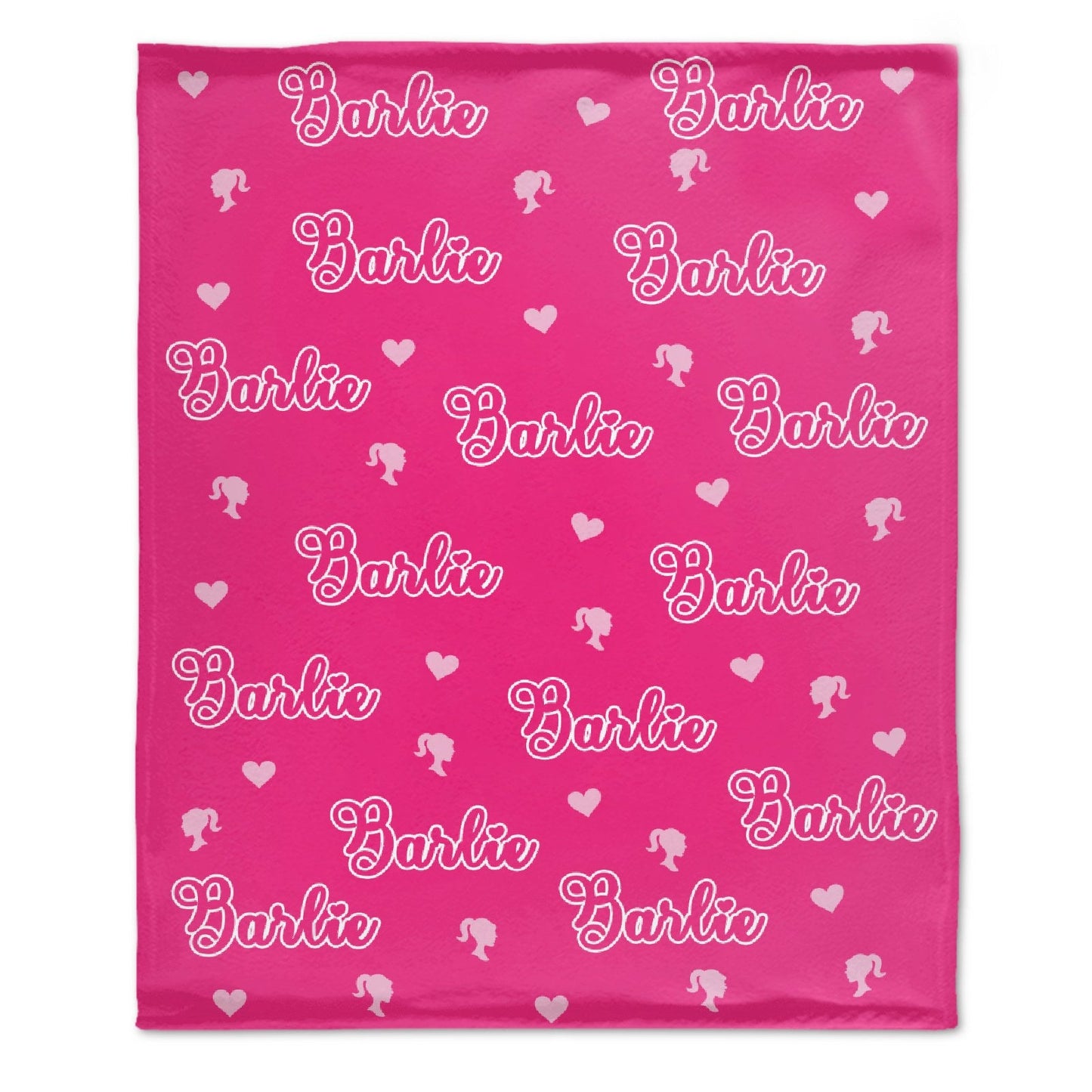 ️Girls Personalized Name Custom Pink Blanket