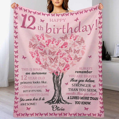 ️ Personalized Custom Birthday Blanket - Gift For Girls