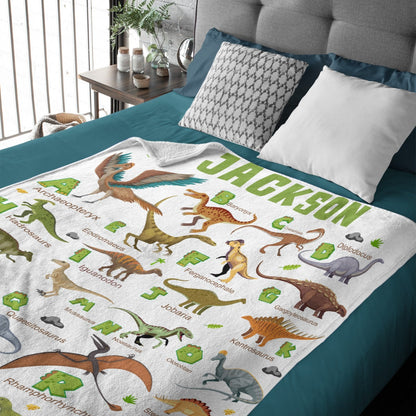 ️Cute Alphabet Dinosaur Blanket for Boys