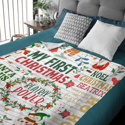 ️My First Christmas Blanket-Custom Baby Christmas Blanket