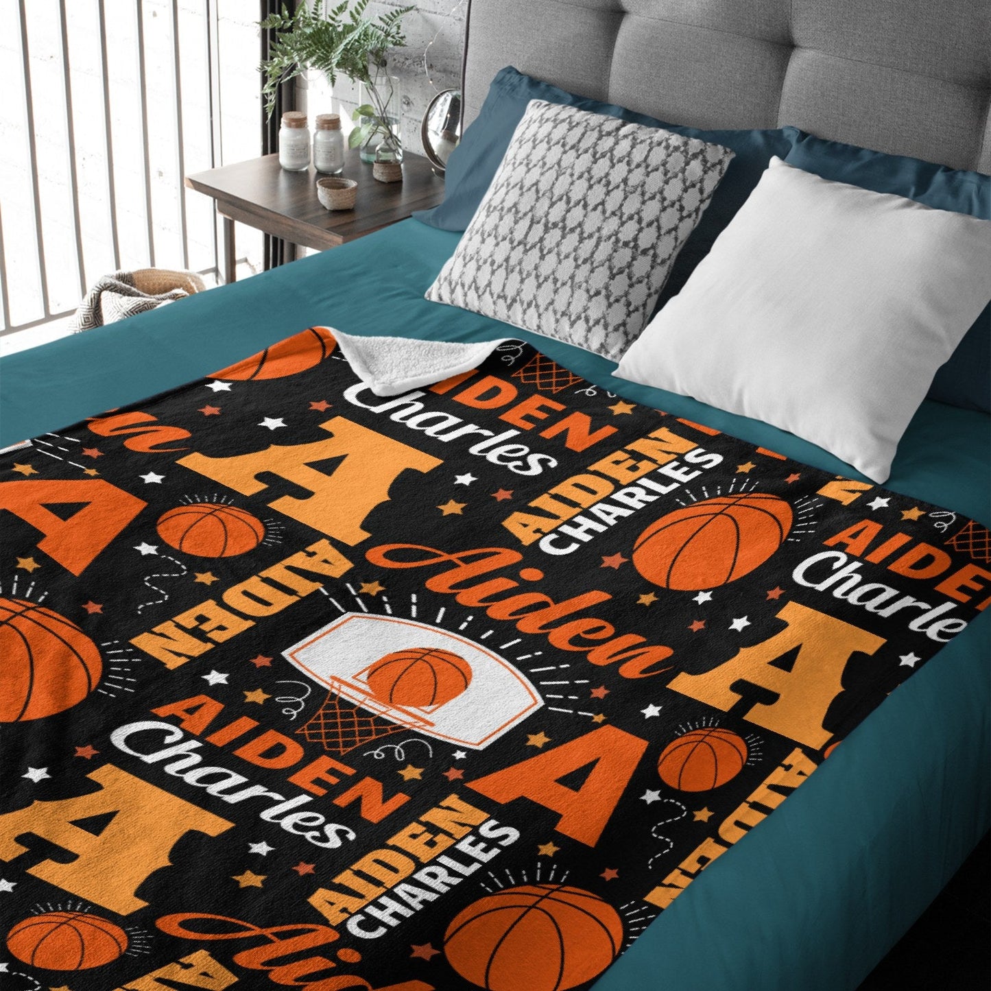 ️Custom Basketball Personalized Blanket - Gifts for Gifts Kids