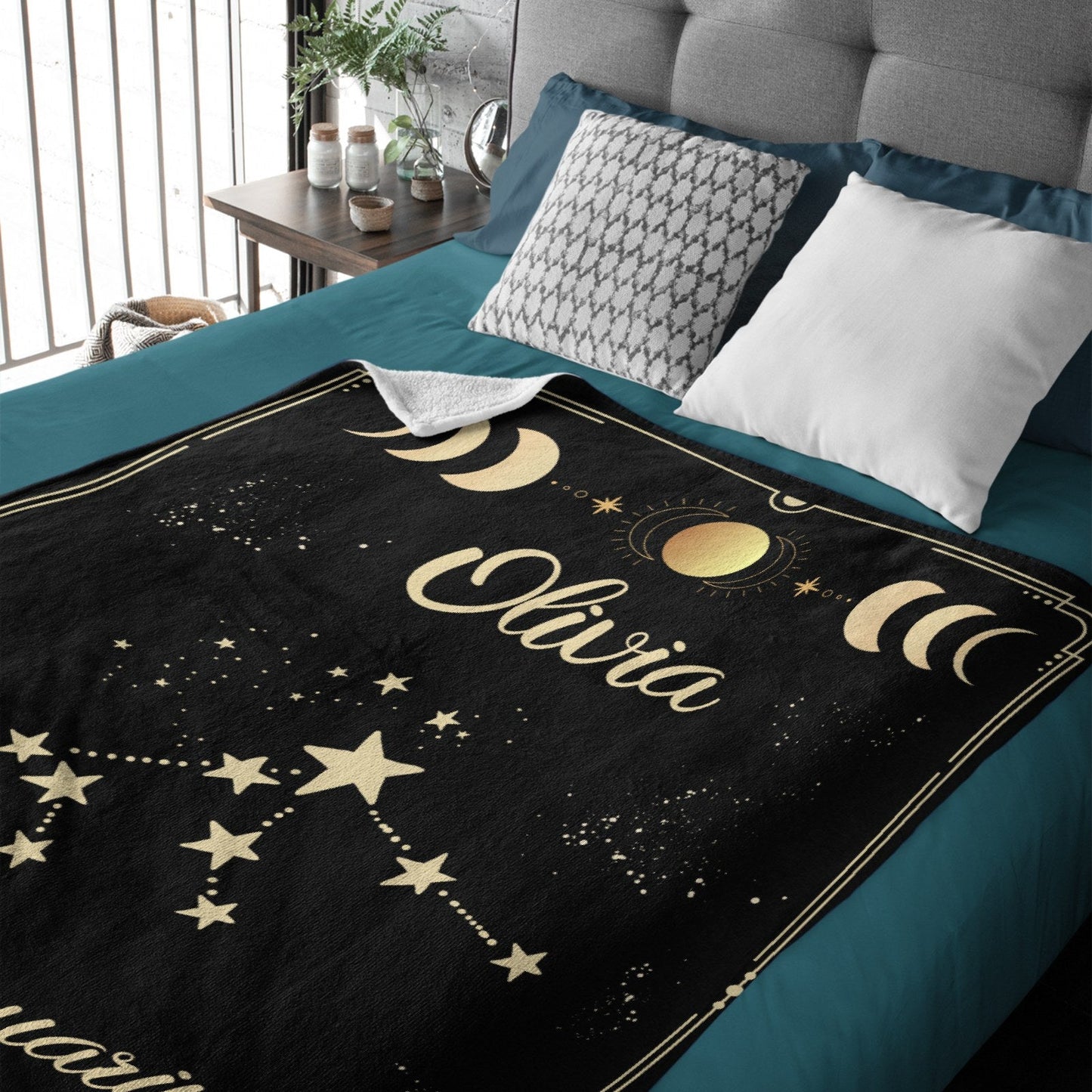 ️12 Horoscope Astrology Throw Blanket