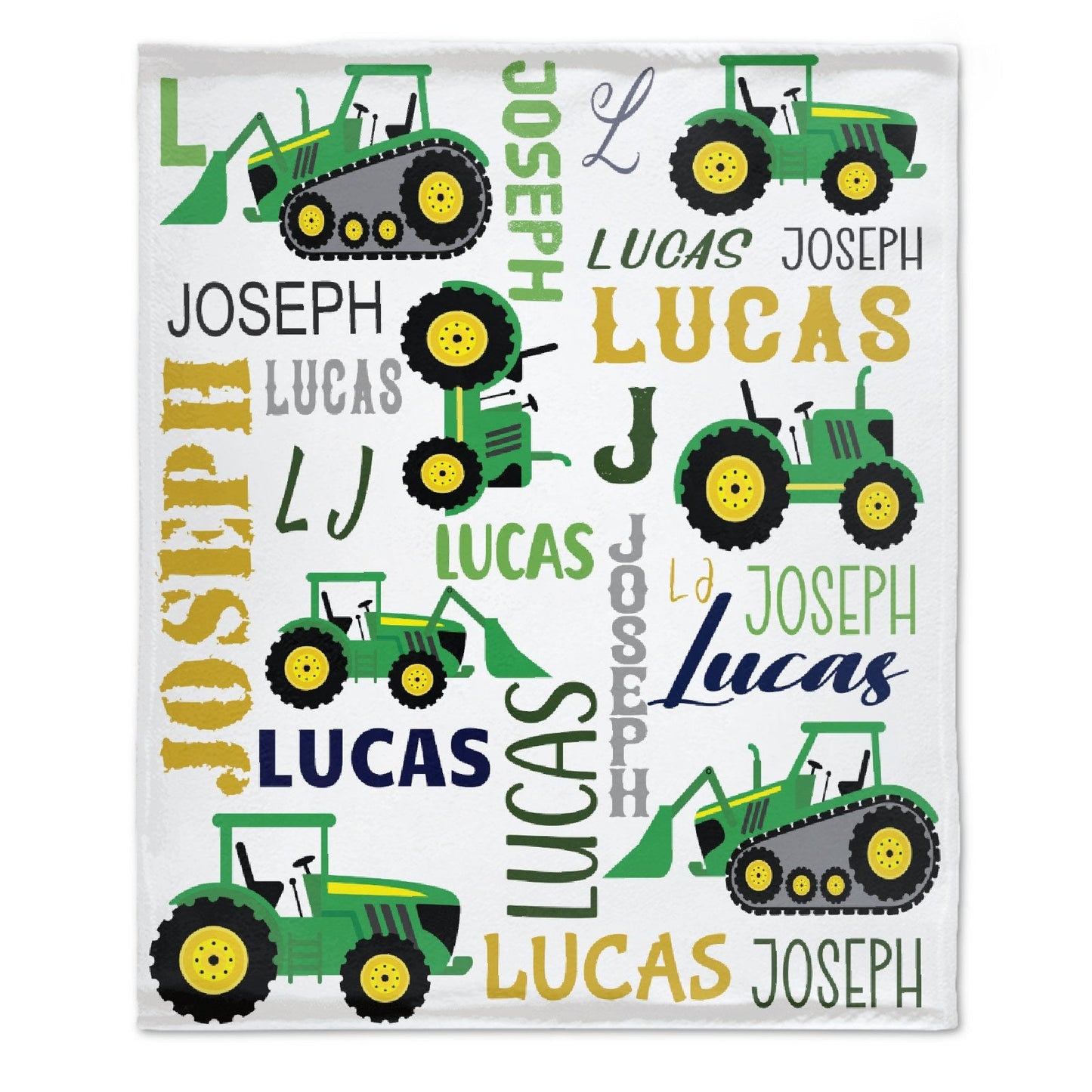 ️Personalized Farm Tractor Name Custom Blanket