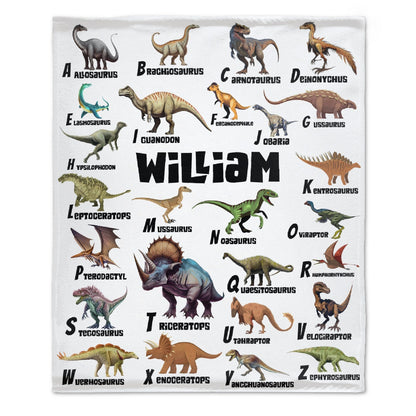 ️Name Custom Dinosaur Blanket - Gifts for Kids