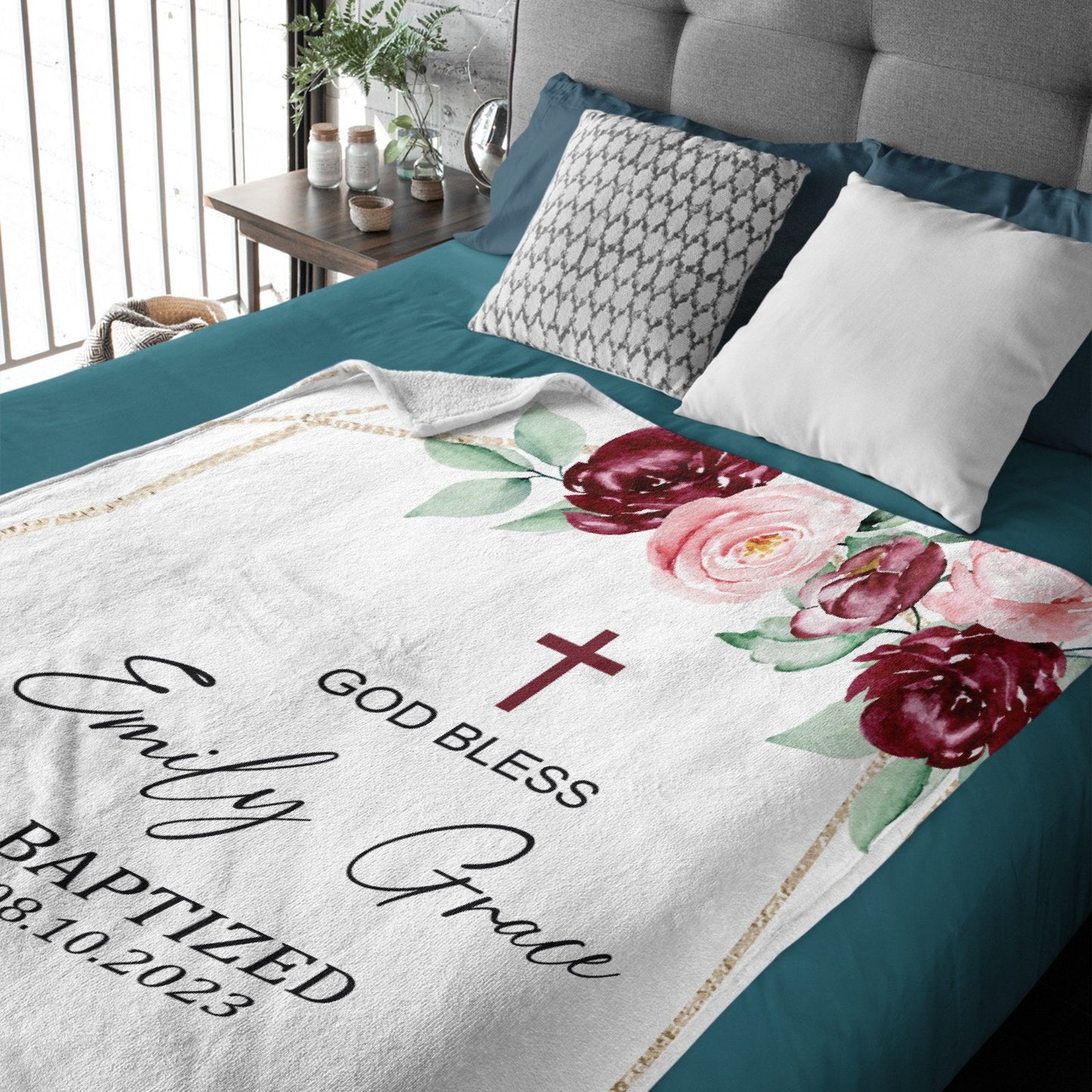 ️Personalized Baptism God Bless Name Blanket