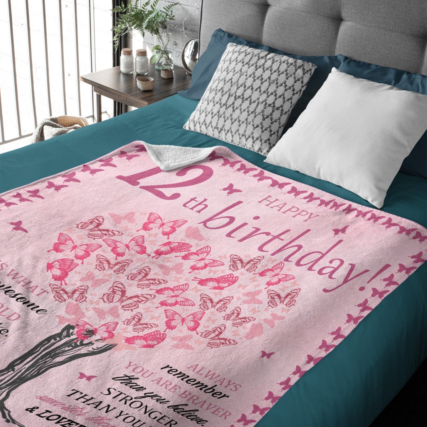 ️ Personalized Custom Birthday Blanket - Gift For Girls