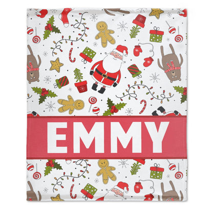 ️Personalized Kids Christmas Baby Blanket with name