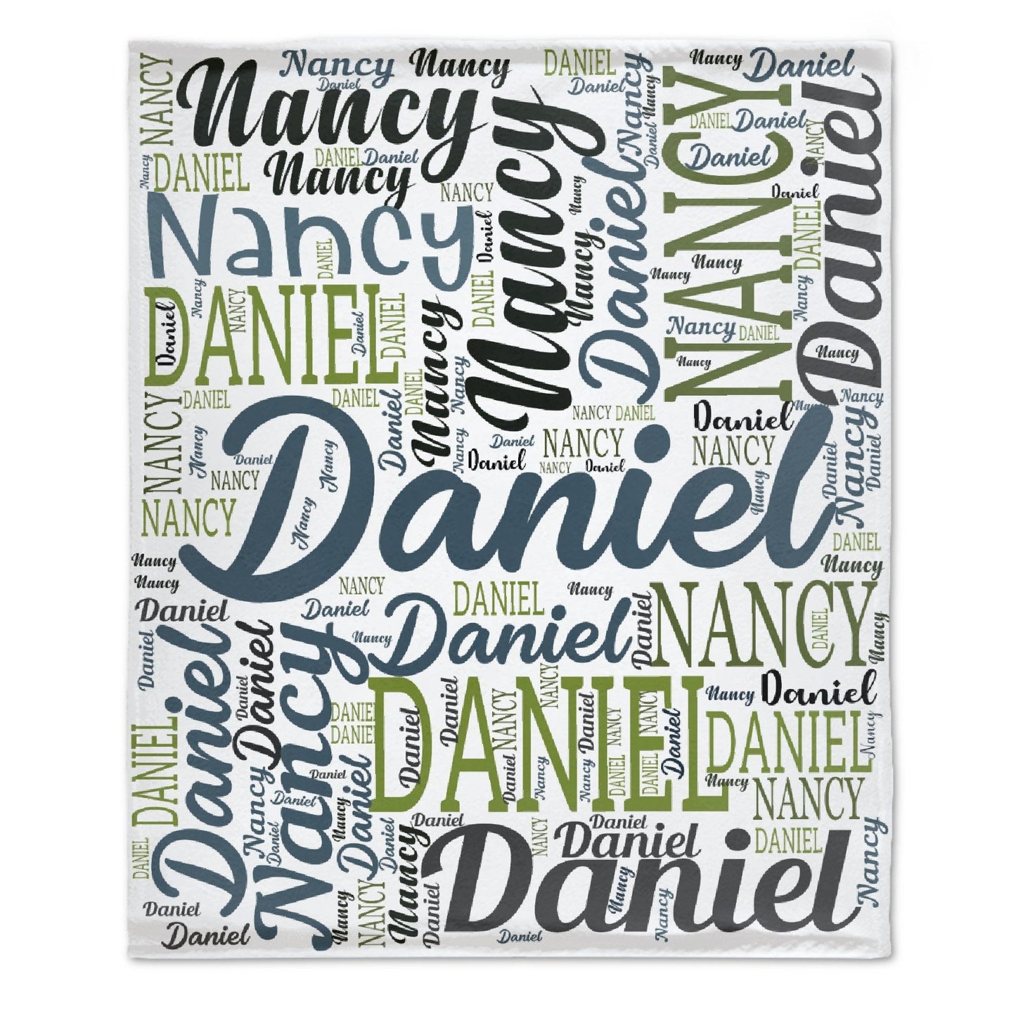 ️Personalized Name Custom Blanket with Artistic Words