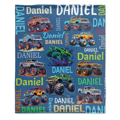 ️Personalized Car Blanket with Name - Gifts for Boys