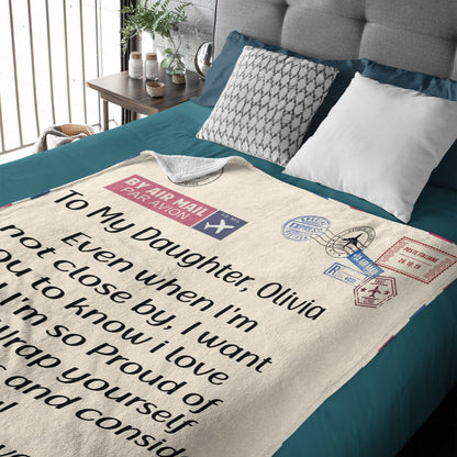 ️Personalized Custom Airmail Throw Blanket For Family