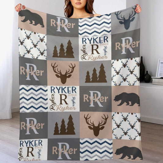 ️Baby Blanket  - Baby Shower Gift - Woodland Animals Baby Bedding - Woodland Baby Bedding