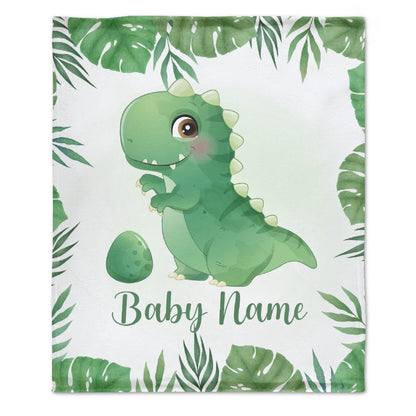 ️Custom Baby Animals Blanket Gift for Baby Girls Boys - Dinosaur