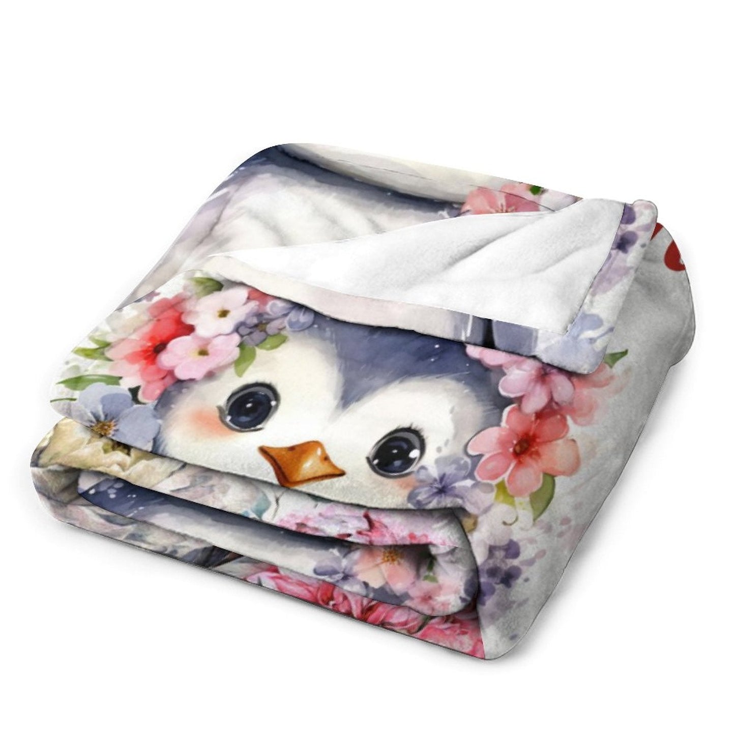 ️Name Custom Name Penguin Blanket Soft Plush Lightweight Throw Blanket