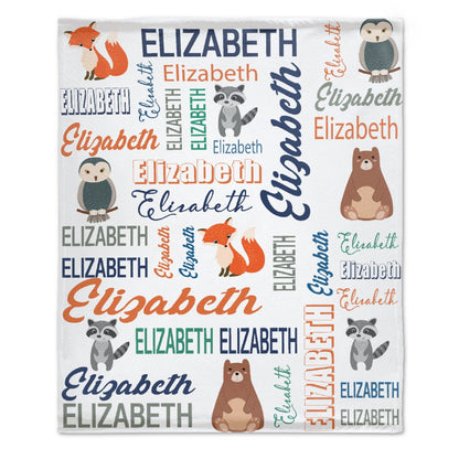 ️Personalized Cute Animals Name Custom Blanket