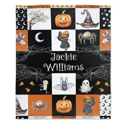 ️Personalized Halloween  Spooky Season Kids Blanket