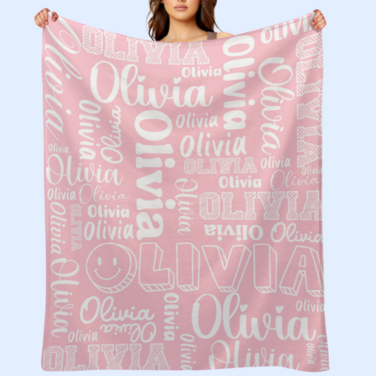 ️Personalized Custom Name Blanket - Gifts for Family and Friends