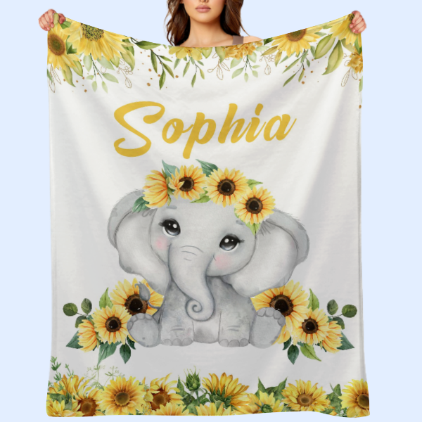 ️ Personalized Custom Name Newborn Baby Blanket