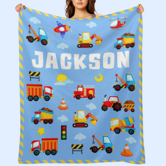 ️Construction Truck Car Toddler Blanket for Boys Girls