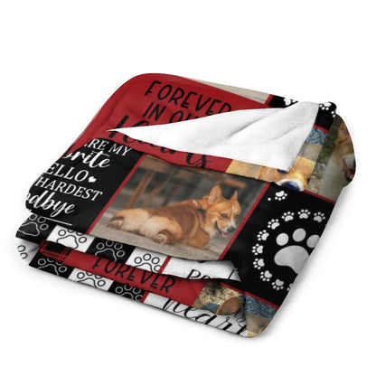 ️Personalized Pet Dog Cat Goodbye Blanket with Photos