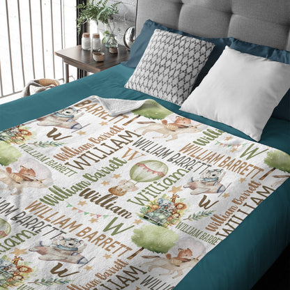 ️Wildlife Adventure Name Custom Blanket