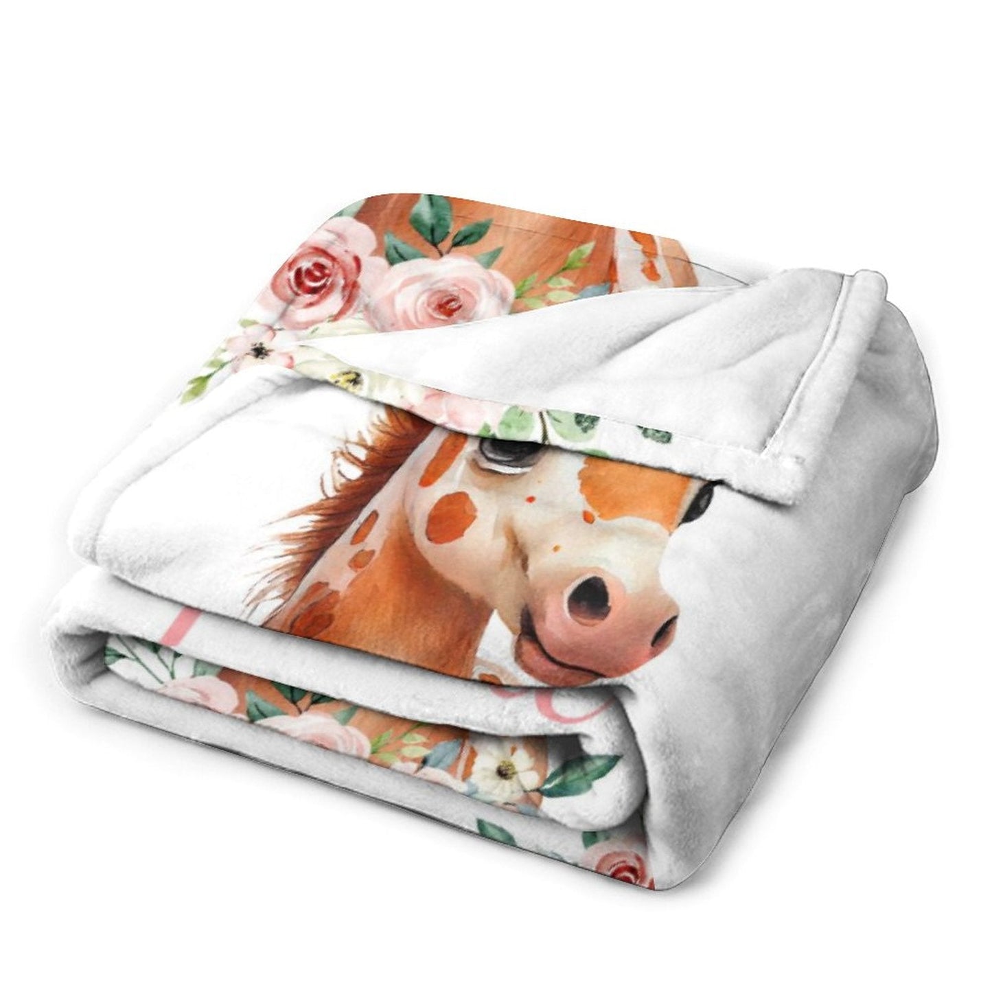 ️Horse Farm Animal Personalized Name Baby Blanket