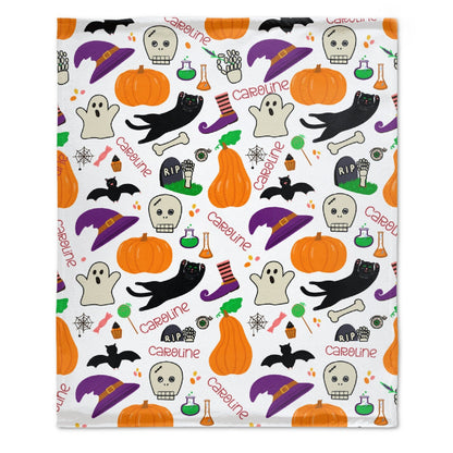 ️Personalized Custom Halloween Baby Name Blanket