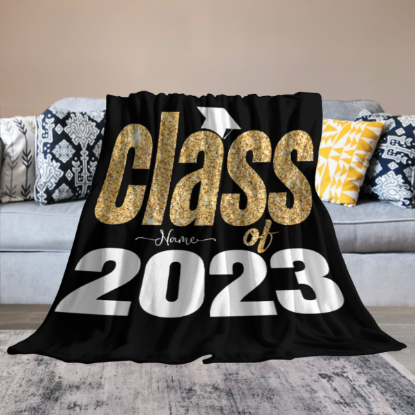 Graduation Blanket 2023 Custom Name - Graduation Gift