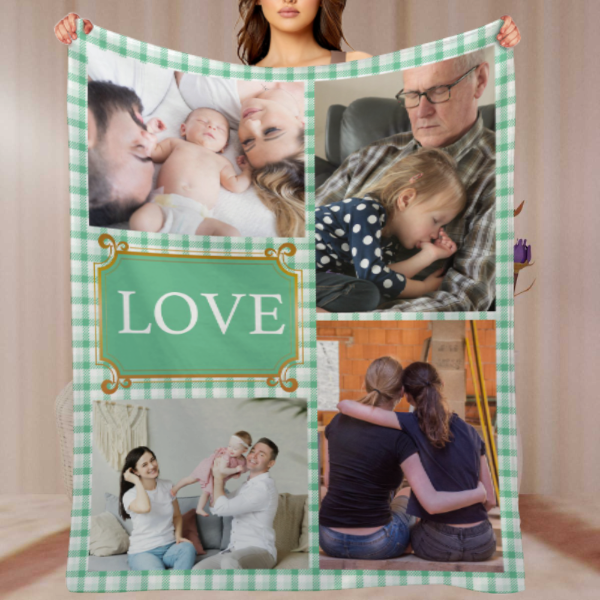 Personalized Photos Blanket - Gifts for Family