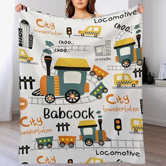 ️Choo Choo Train Personalized Kid Baby Blanket