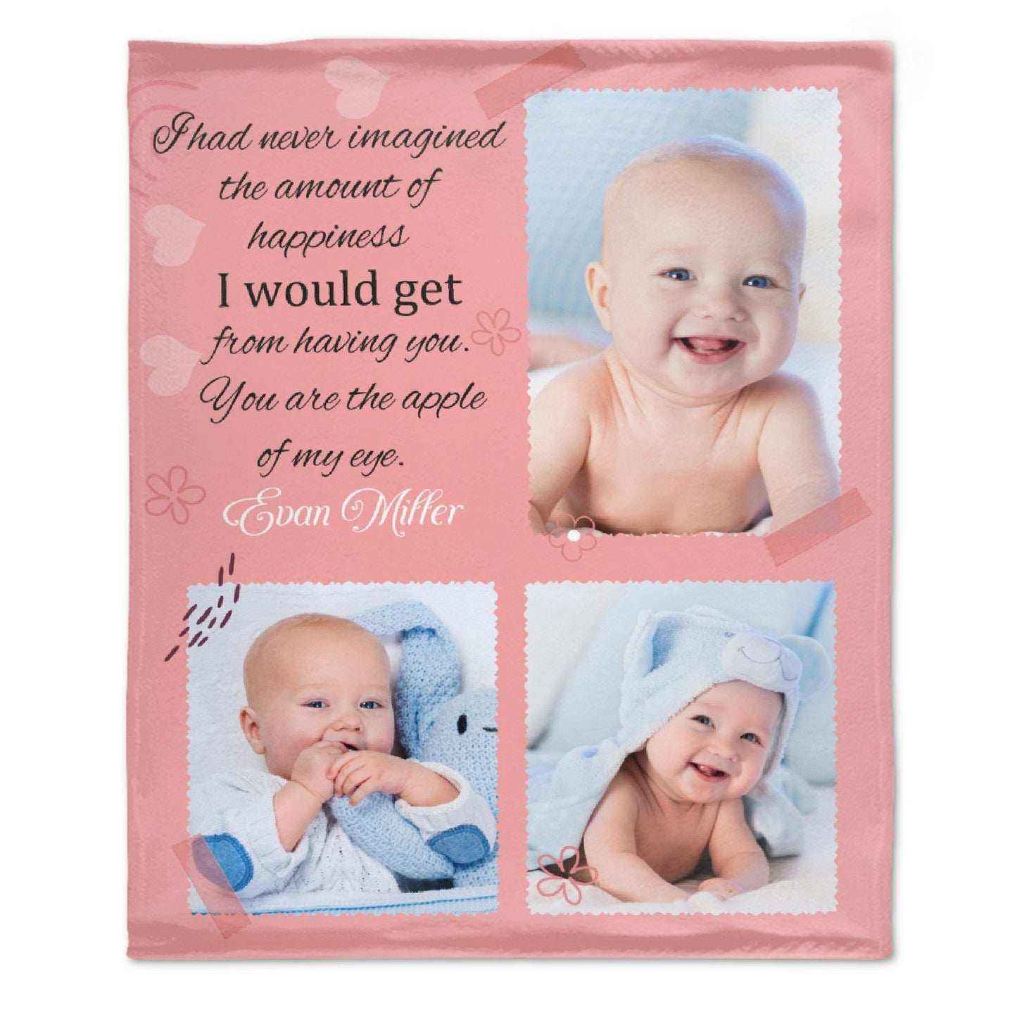 ️Customized Baby Photo Blanket-You Are The Apple Of My Eye