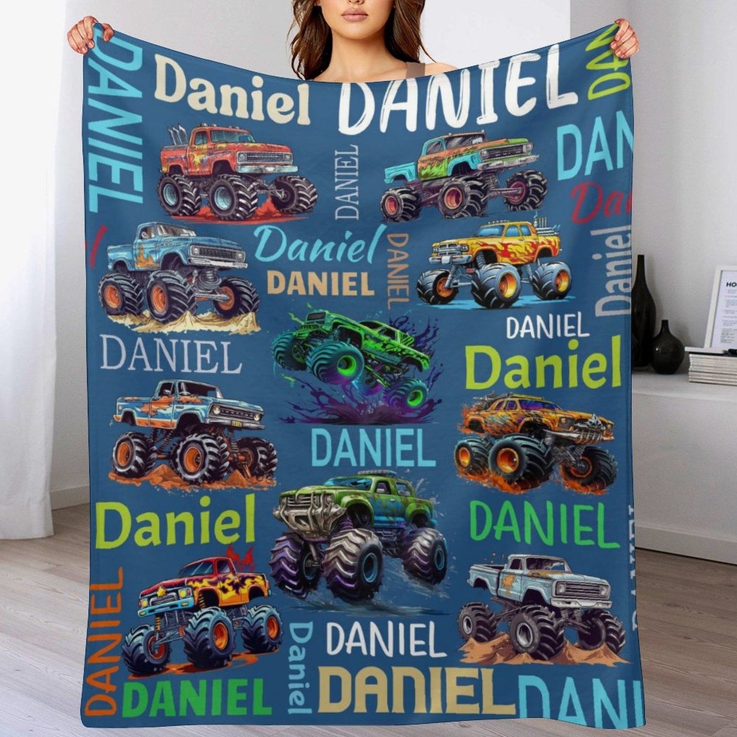 ️Personalized Car Blanket with Name - Gifts for Boys