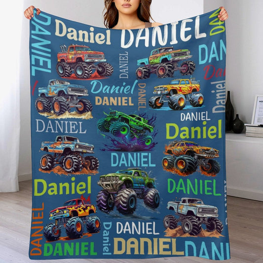 ️Personalized Car Blanket with Name - Gifts for Boys