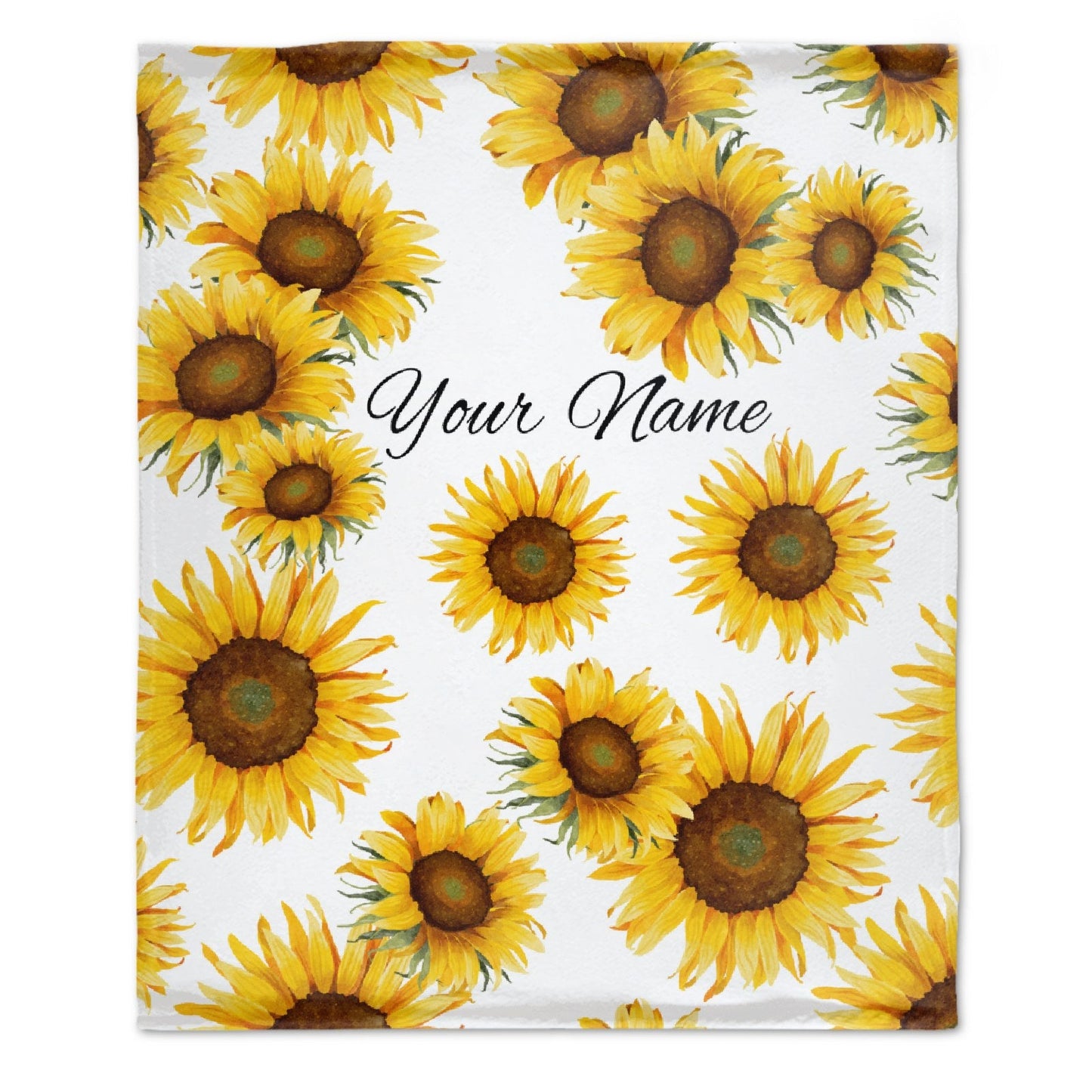 ️Personalized Custom Sunflower Blanket with Name for Adults Kids Baby