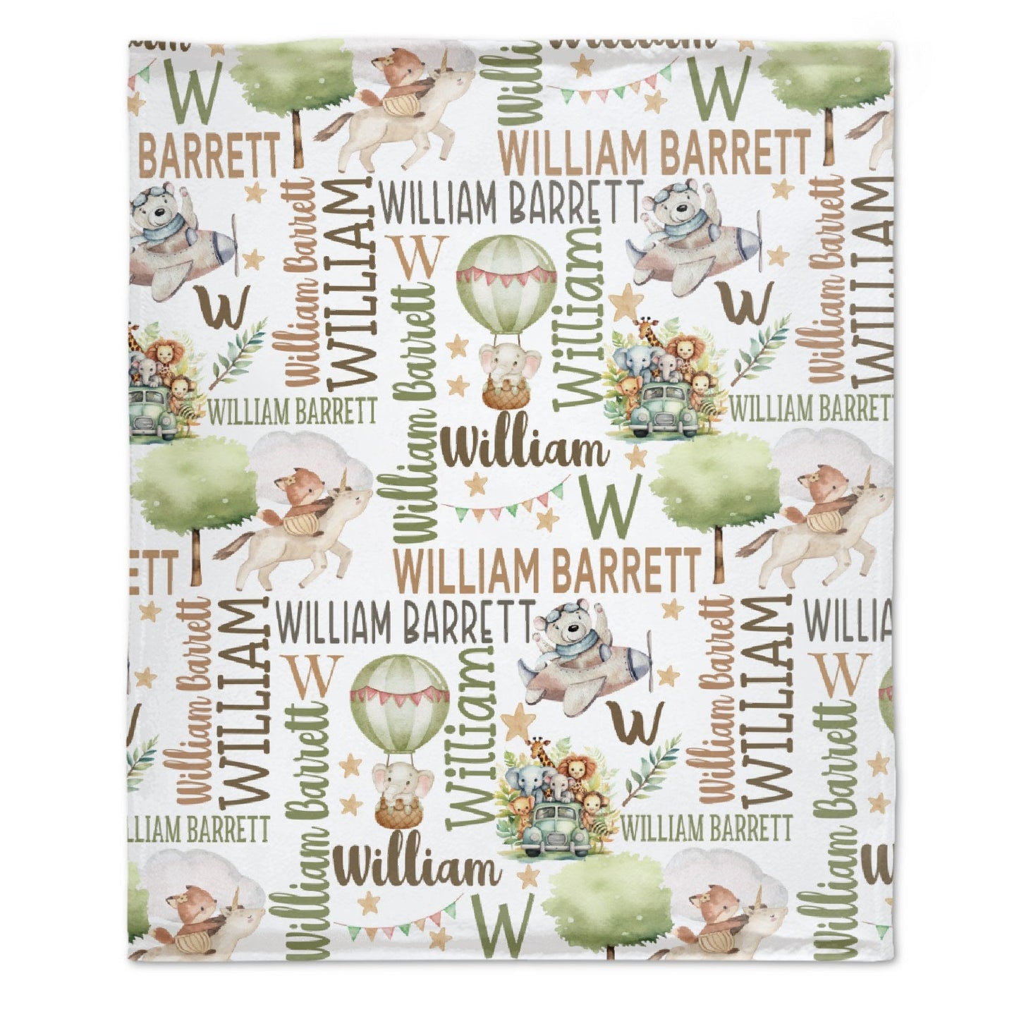 ️Wildlife Adventure Name Custom Blanket