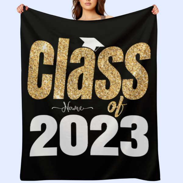 Graduation Blanket 2023 Custom Name - Graduation Gift