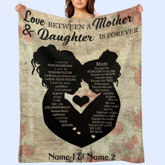 Love Between A Mother & Daughter Is Forever - Mother's Day Blanket