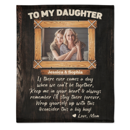 （Photo Inserted) Wrap Yourself Up With This - Personalized Blanket - Birthday, Loving Gift For Daughter, Son, Grandkids