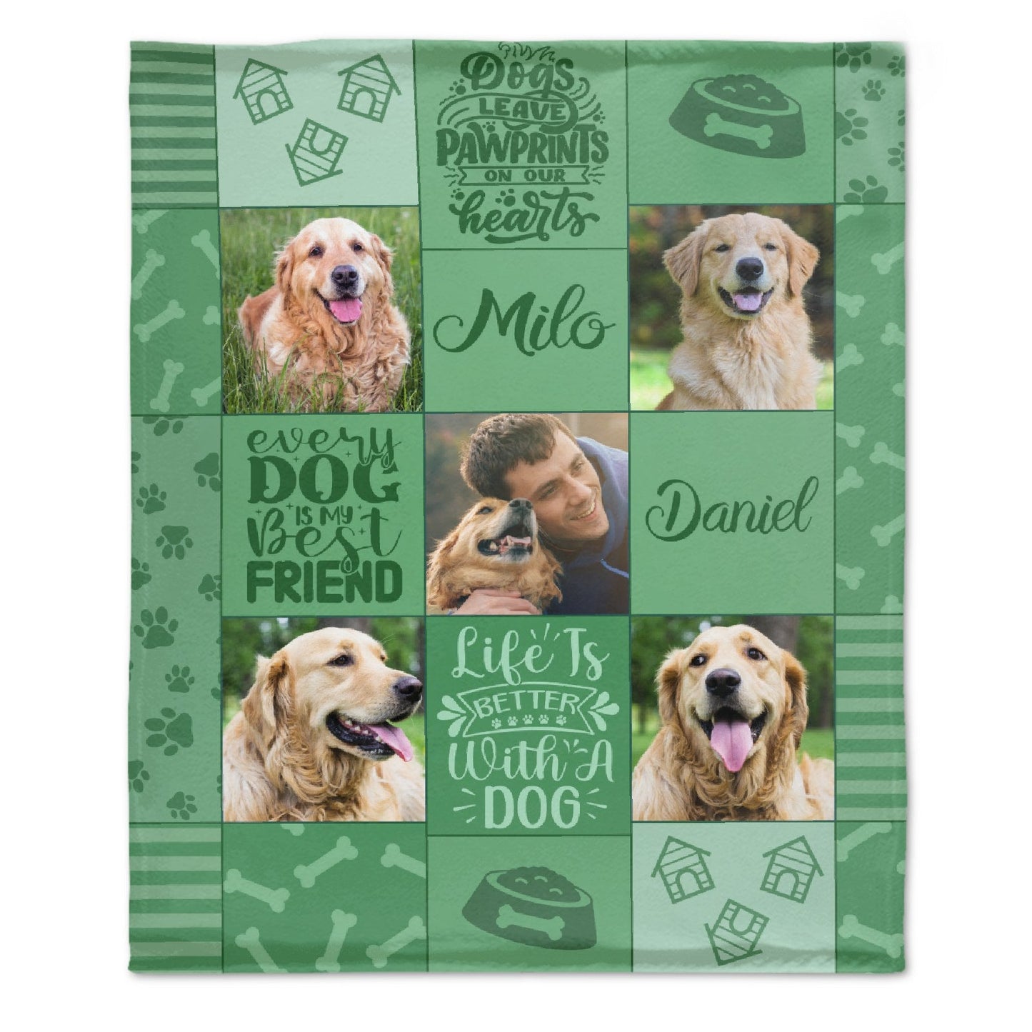 ️Dog Photo Blanket-Personalized Pet Blanket-Pet Memorial-Custom Pet Photo-Personalized Photo Blanket-Pet Memorial Gift