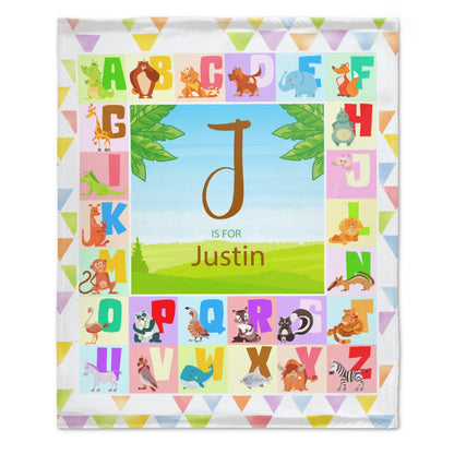 ️Personalized Baby Blanket Initial Letter Alphabet Blankets