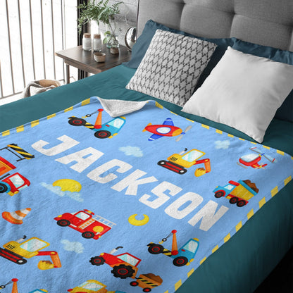 ️Construction Truck Car Toddler Blanket for Boys Girls