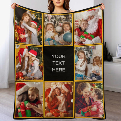 ️Personalized Photo Custom Blanket - For Family Kids Parents