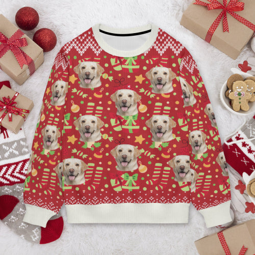 Custom Photo Dog Cat - Personalized Christmas Gift Unisex Ugly Sweater For Pet Lovers