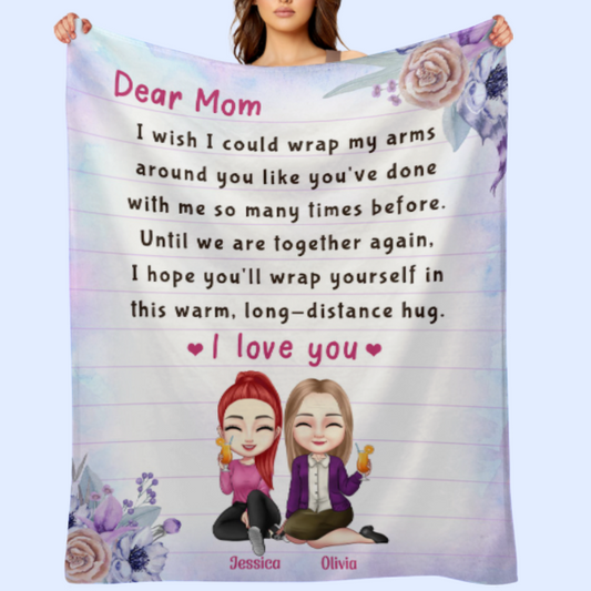 Long-Distance Hug - Personalized Blanket