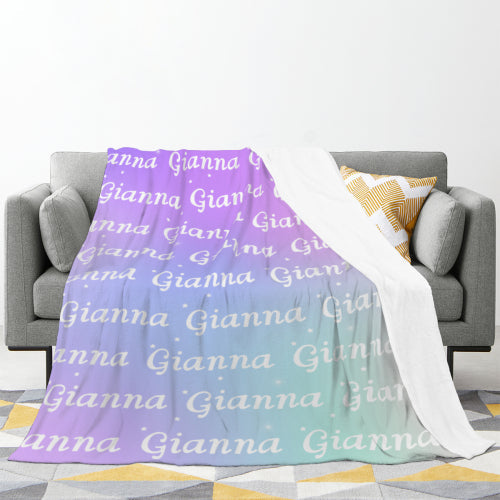 ️ Personalized Name Blanket - Multi Color - Gift Idea for Anyone