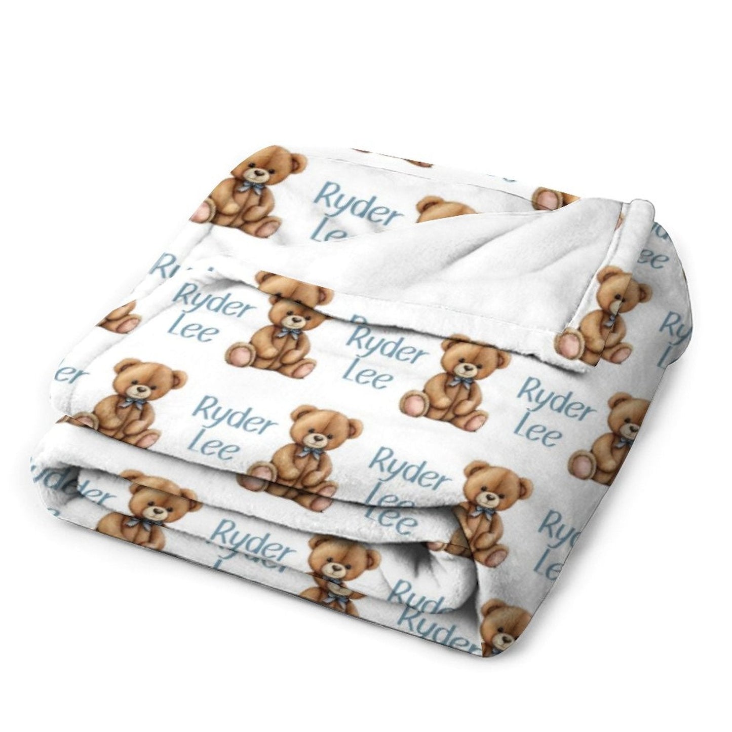 ️Personalized Teddy Bear Theme Baby Blanket