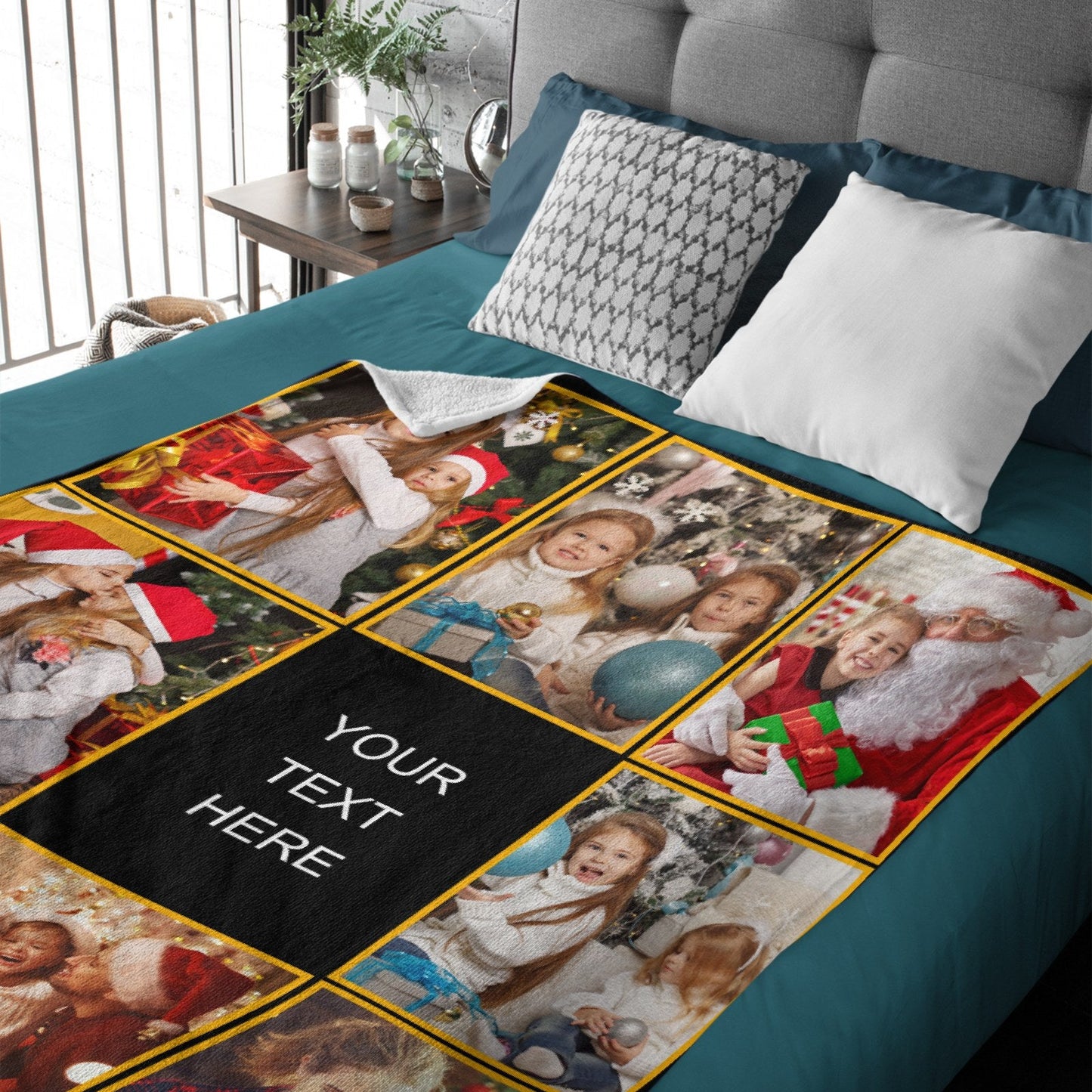 ️Personalized Photo Custom Blanket - For Family Kids Parents