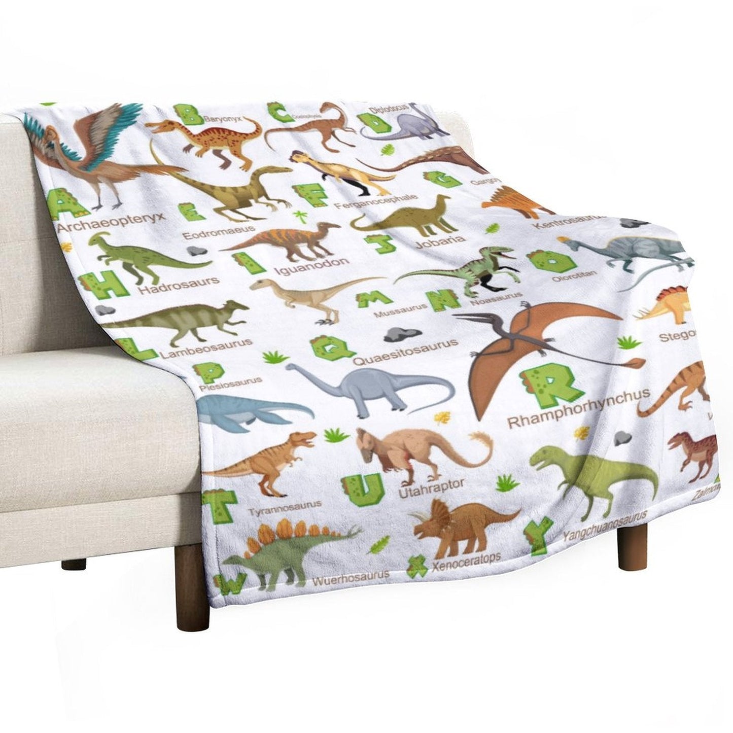 ️Cute Alphabet Dinosaur Blanket for Boys