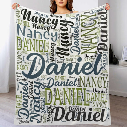 ️Personalized Name Custom Blanket with Artistic Words