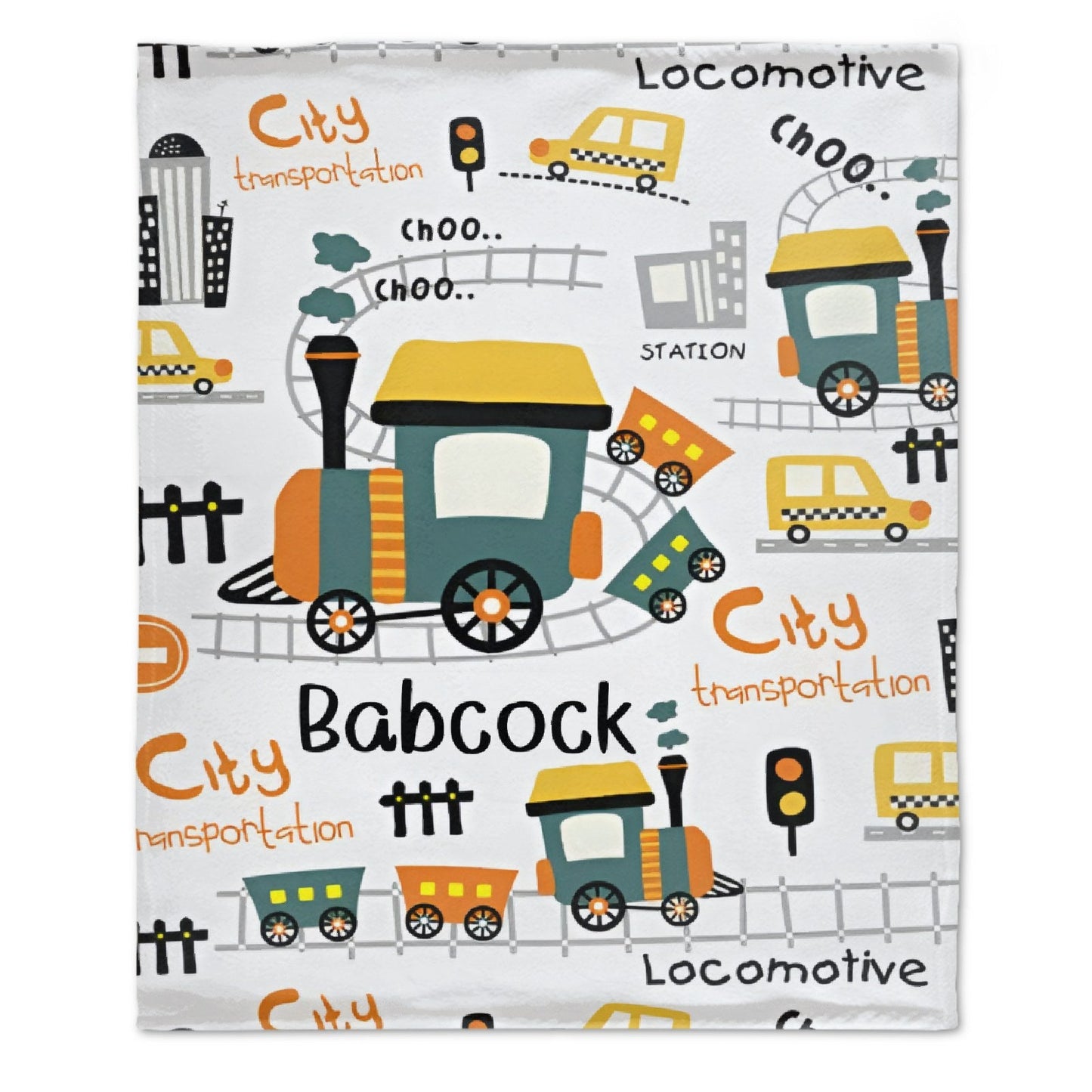 ️Choo Choo Train Personalized Kid Baby Blanket