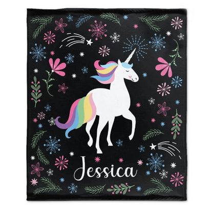 ️Personalized Unicorn Party Blanket for Girls